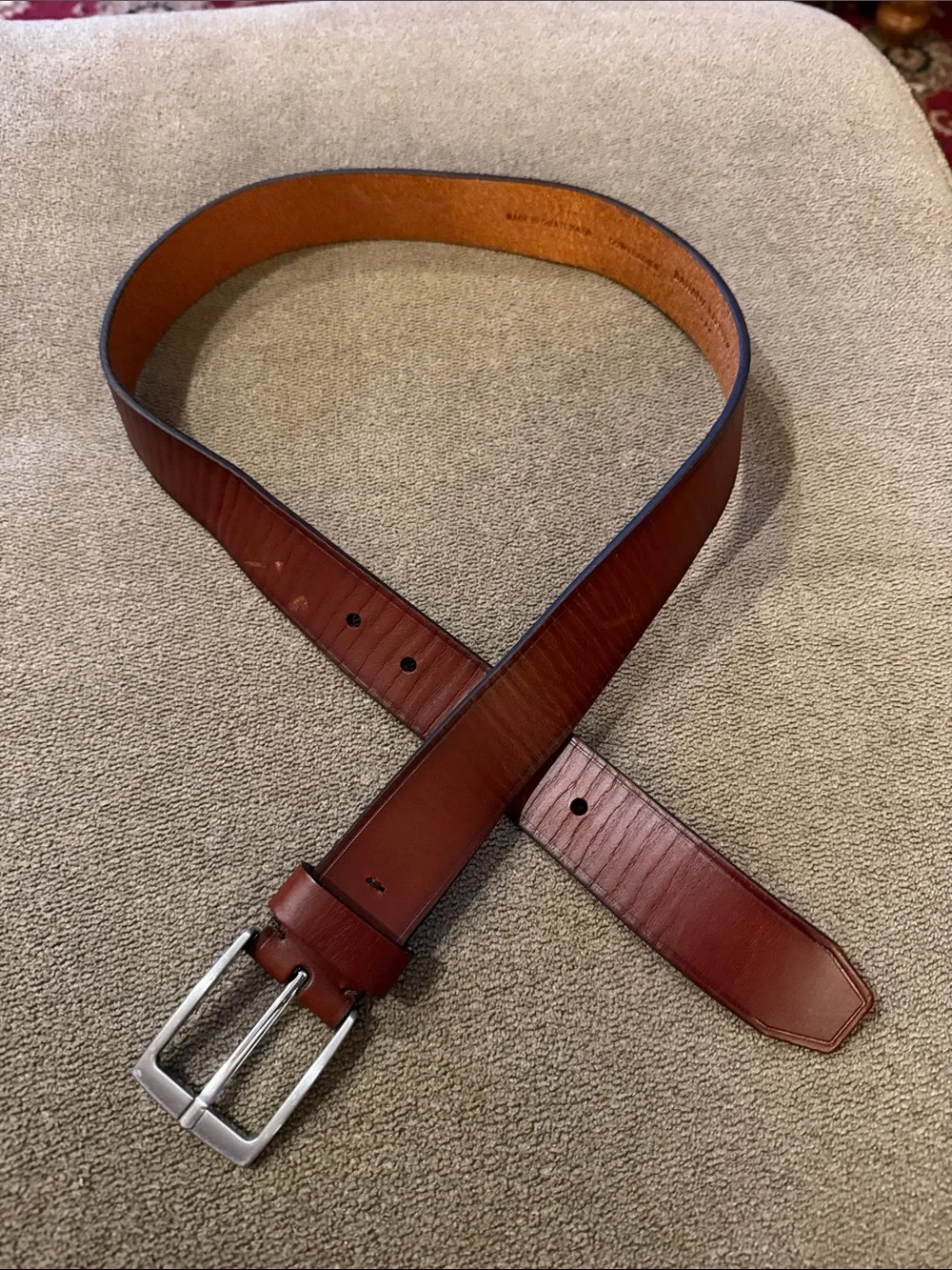 Banana Republic Cow Leather Belt Size 32 Silver Buckle (TD)